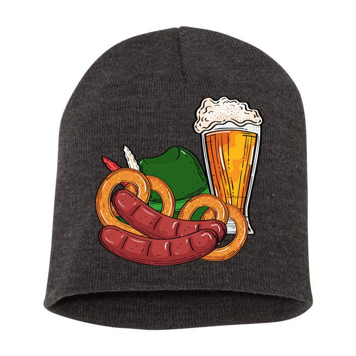 Oktoberfest Beer Food Festive Short Acrylic Beanie