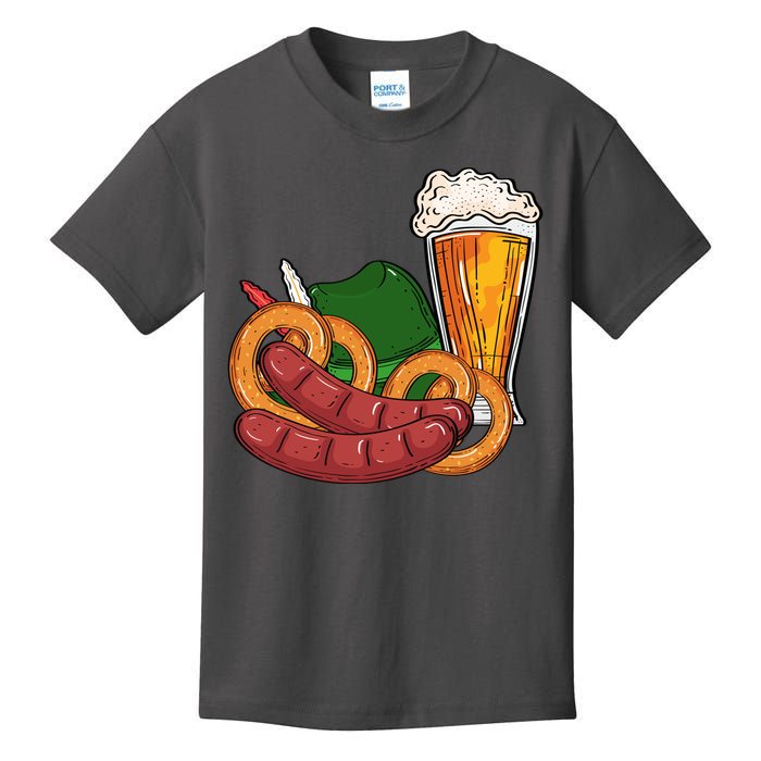 Oktoberfest Beer Food Festive Kids T-Shirt