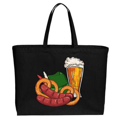 Oktoberfest Beer Food Festive Cotton Canvas Jumbo Tote