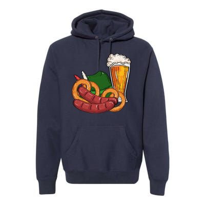 Oktoberfest Beer Food Festive Premium Hoodie