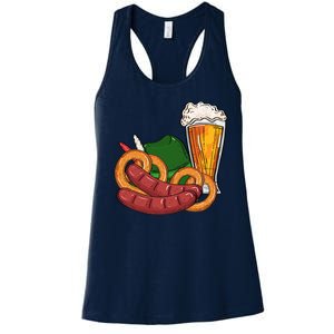 Oktoberfest Beer Food Festive Women's Racerback Tank