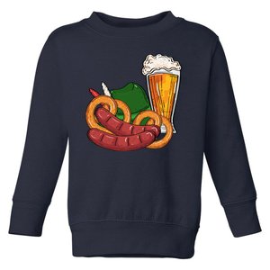 Oktoberfest Beer Food Festive Toddler Sweatshirt