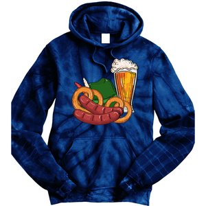 Oktoberfest Beer Food Festive Tie Dye Hoodie