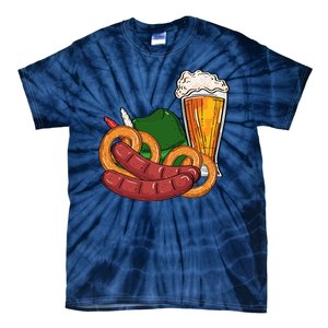 Oktoberfest Beer Food Festive Tie-Dye T-Shirt