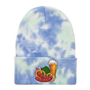 Oktoberfest Beer Food Festive Tie Dye 12in Knit Beanie