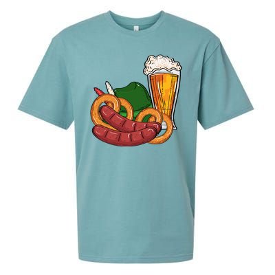 Oktoberfest Beer Food Festive Sueded Cloud Jersey T-Shirt