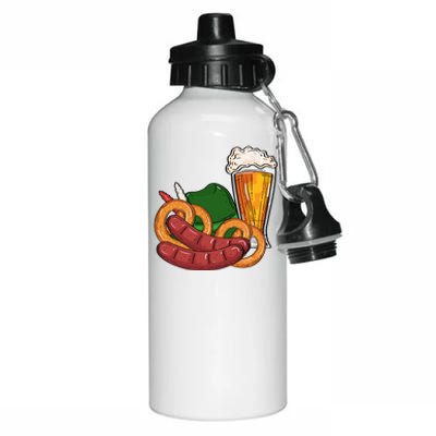 Oktoberfest Beer Food Festive Aluminum Water Bottle