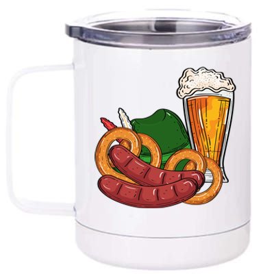 Oktoberfest Beer Food Festive 12 oz Stainless Steel Tumbler Cup