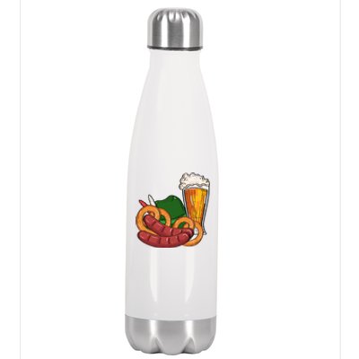 Oktoberfest Beer Food Festive Stainless Steel Insulated Water Bottle