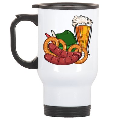 Oktoberfest Beer Food Festive Stainless Steel Travel Mug