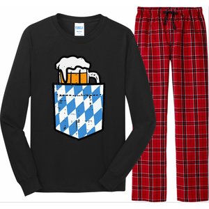 Oktoberfest Bavaria Flag Pocket Fun German Costume Long Sleeve Pajama Set