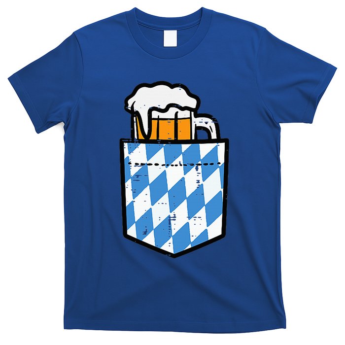 Oktoberfest Bavaria Flag Pocket Fun German Costume T-Shirt