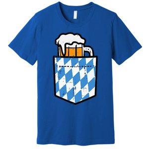 Oktoberfest Bavaria Flag Pocket Fun German Costume Premium T-Shirt