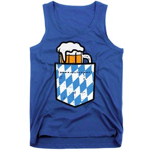 Oktoberfest Bavaria Flag Pocket Fun German Costume Tank Top