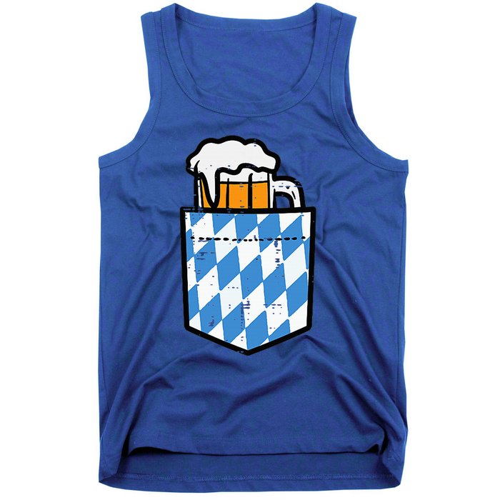 Oktoberfest Bavaria Flag Pocket Fun German Costume Tank Top