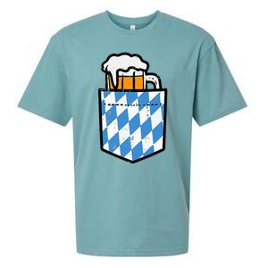 Oktoberfest Bavaria Flag Pocket Fun German Costume Sueded Cloud Jersey T-Shirt