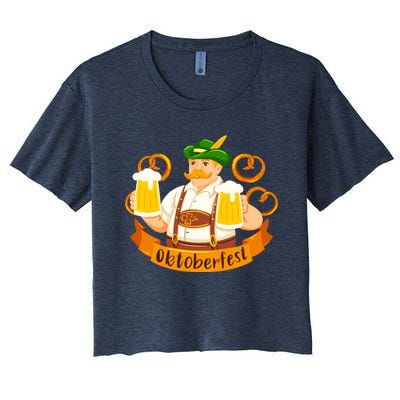 Oktoberfest Beer Festival Women's Crop Top Tee