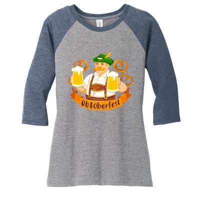 Oktoberfest Beer Festival Women's Tri-Blend 3/4-Sleeve Raglan Shirt