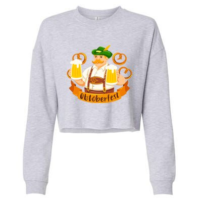 Oktoberfest Beer Festival Cropped Pullover Crew