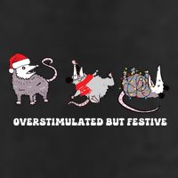 Overstimulated But Festive Possum Christmas Cool Comfort Performance Bucket Hat