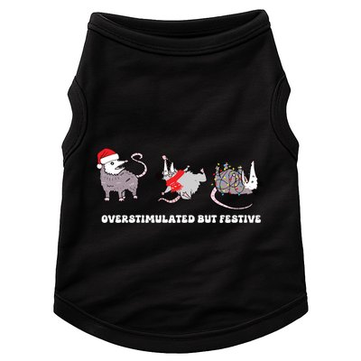 Overstimulated But Festive Possum Christmas Doggie Tank
