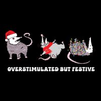 Overstimulated But Festive Possum Christmas 7-Panel Snapback Hat
