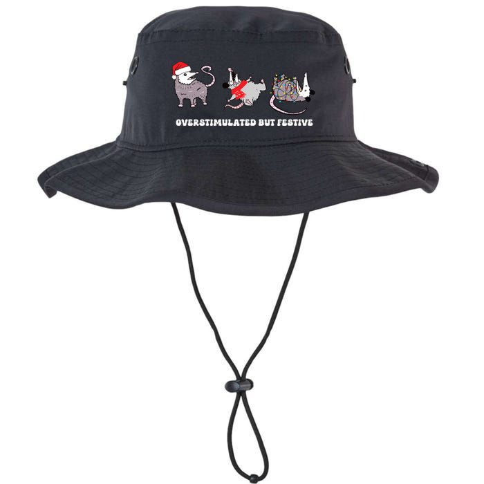 Overstimulated But Festive Possum Christmas Bucket Hat