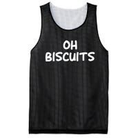 Oh Biscuits Funny Jokes Sarcastic Mesh Reversible Basketball Jersey Tank