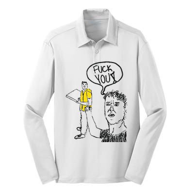 One Bite Fuck You Dragon Silk Touch Performance Long Sleeve Polo