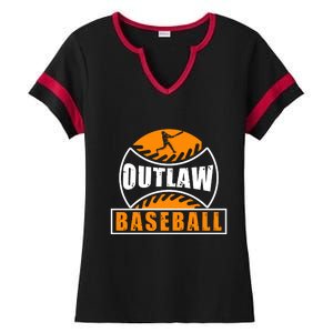 Outlaw Baseball Gift For Sport Team Ladies Halftime Notch Neck Tee