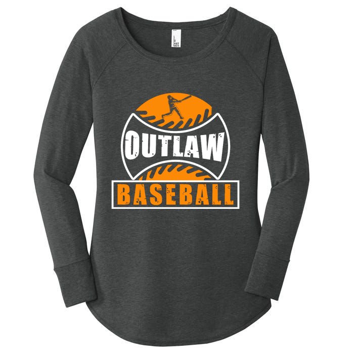 Outlaw Baseball Gift For Sport Team Women's Perfect Tri Tunic Long Sleeve Shirt