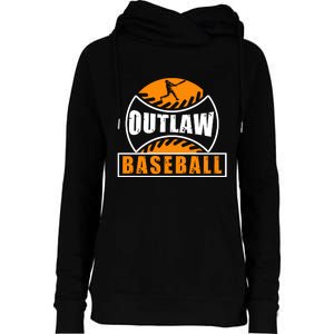 Outlaw Baseball Gift For Sport Team Womens Funnel Neck Pullover Hood