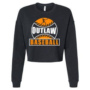 Outlaw Baseball Gift For Sport Team Cropped Pullover Crew