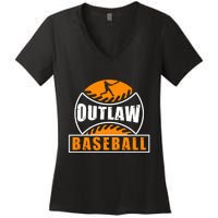 Outlaw Baseball Gift For Sport Team Women's V-Neck T-Shirt