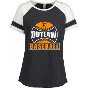 Outlaw Baseball Gift For Sport Team Enza Ladies Jersey Colorblock Tee