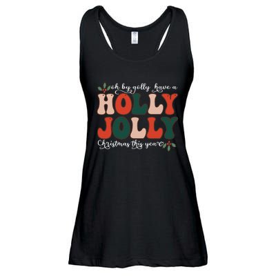 Oh By Golly Have A Holly Xmas Jolly Christmas This Year Ladies Essential Flowy Tank