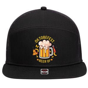 Oktoberfest Beer German 7 Panel Mesh Trucker Snapback Hat