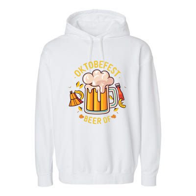 Oktoberfest Beer German Garment-Dyed Fleece Hoodie