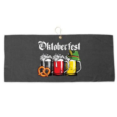 Oktoberfest Beer German Flag Drinking Mug Large Microfiber Waffle Golf Towel