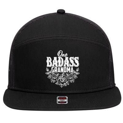 One Badass Grandma 7 Panel Mesh Trucker Snapback Hat