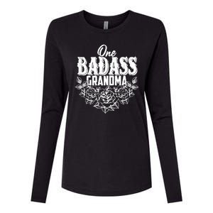 One Badass Grandma Womens Cotton Relaxed Long Sleeve T-Shirt