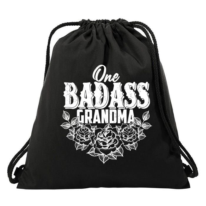 One Badass Grandma Drawstring Bag