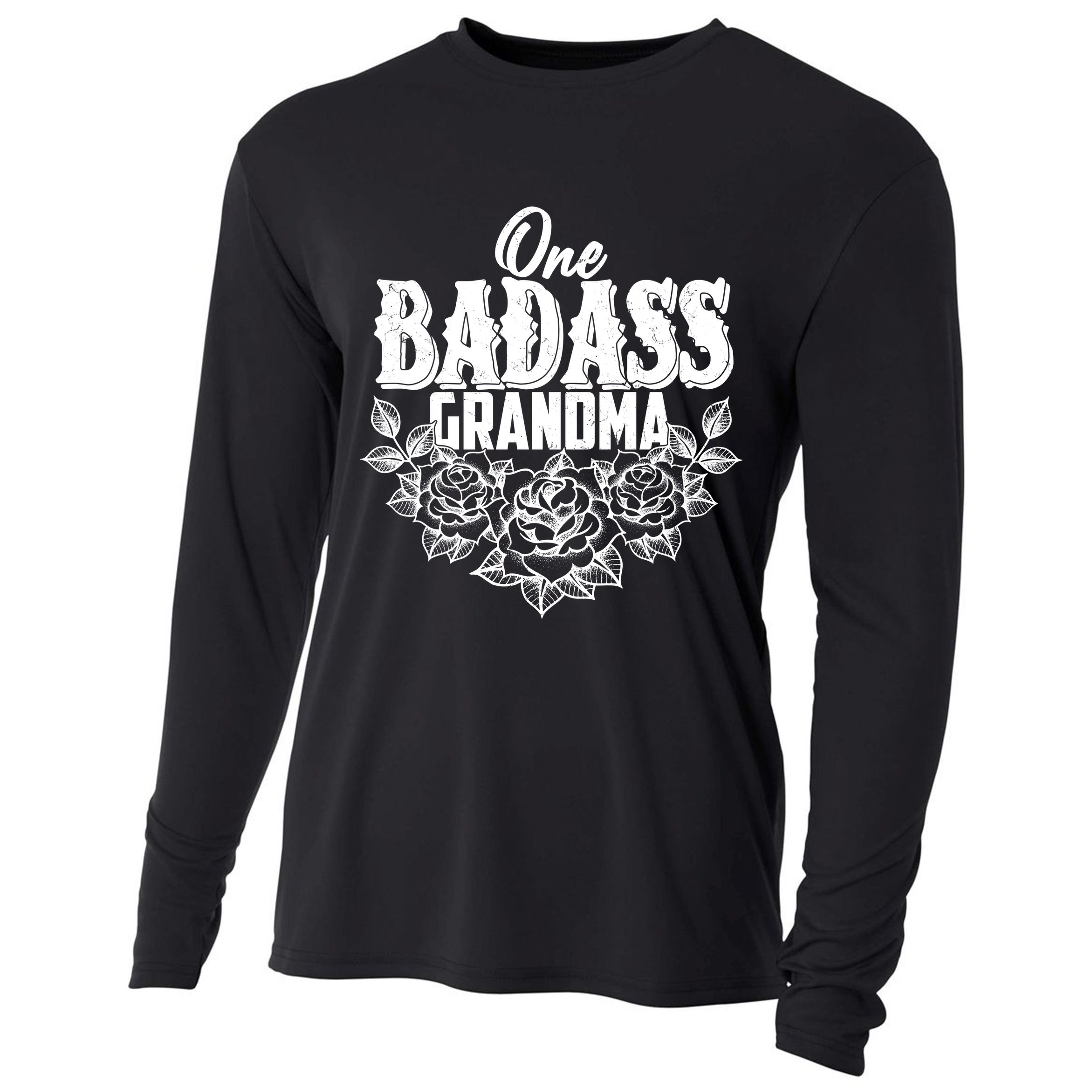 One Badass Grandma Cooling Performance Long Sleeve Crew