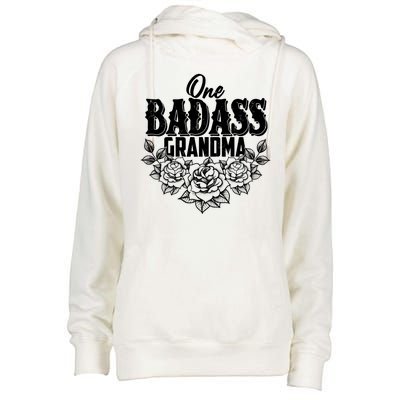 One Badass Grandma Womens Funnel Neck Pullover Hood