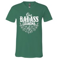 One Badass Grandma V-Neck T-Shirt