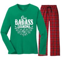 One Badass Grandma Women's Long Sleeve Flannel Pajama Set 