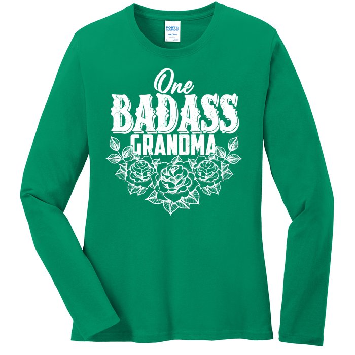 One Badass Grandma Ladies Long Sleeve Shirt