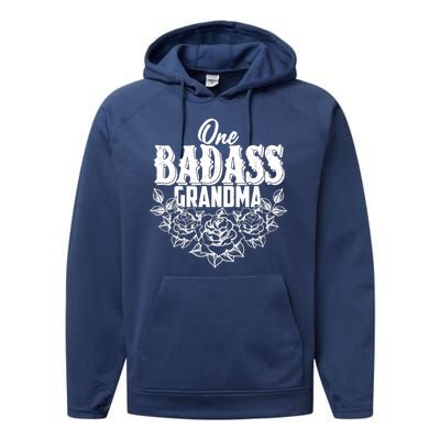 One Badass Grandma Performance Fleece Hoodie