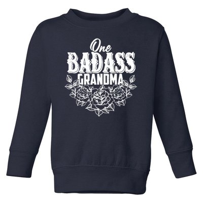 One Badass Grandma Toddler Sweatshirt