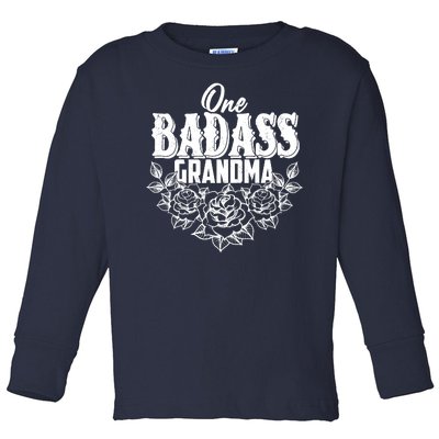 One Badass Grandma Toddler Long Sleeve Shirt